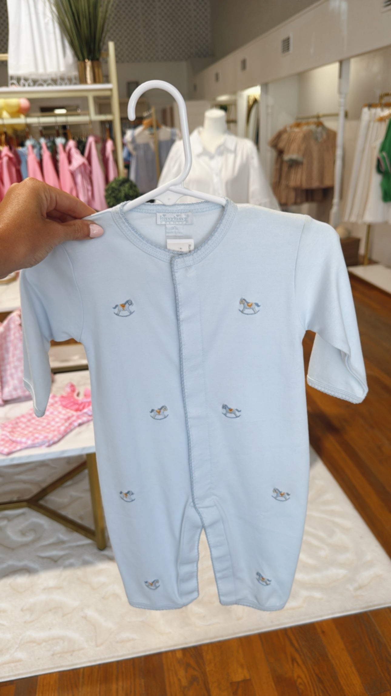 Rocking Horse Footie Gown