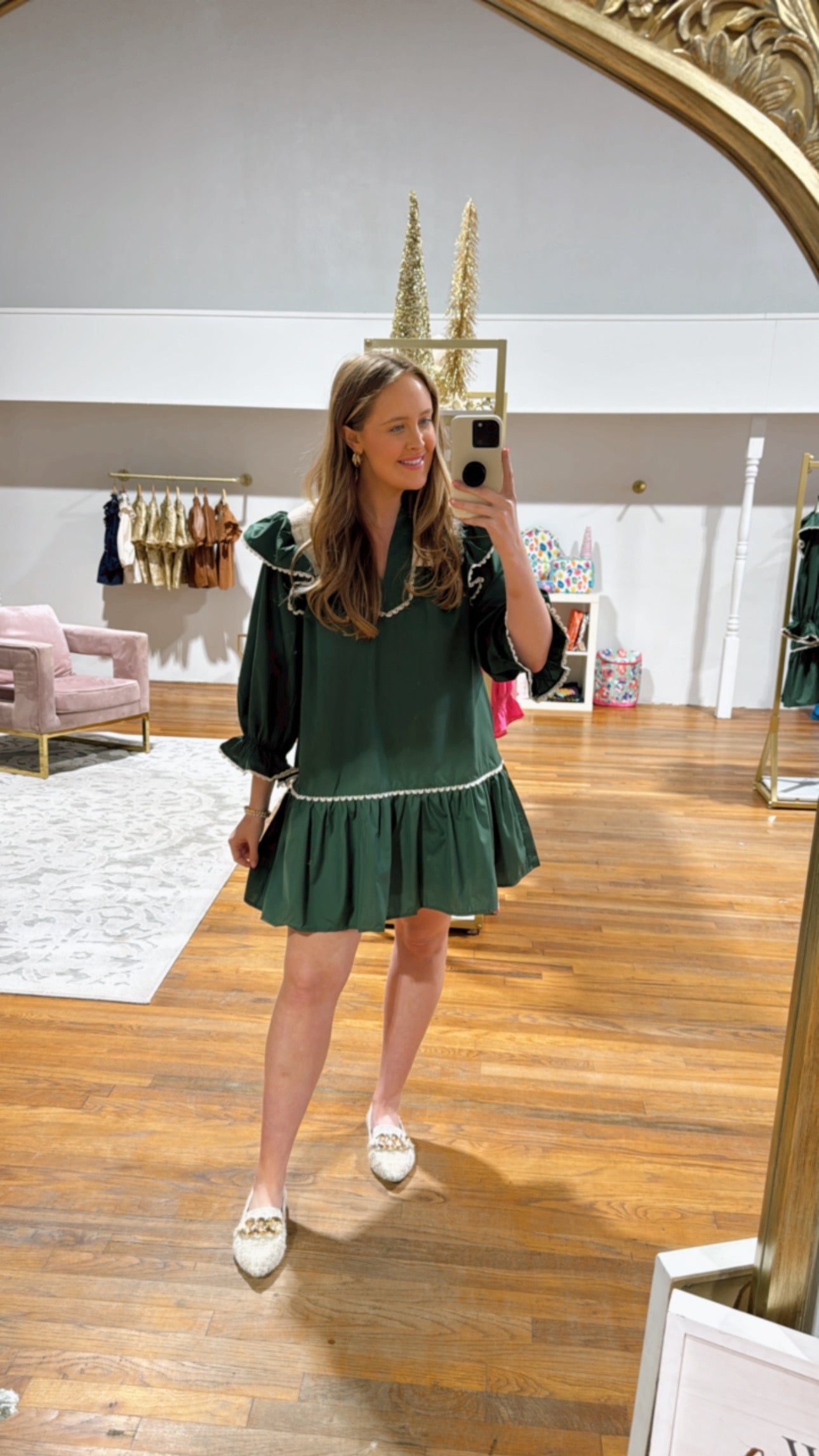 Hunter Green Mini Dress