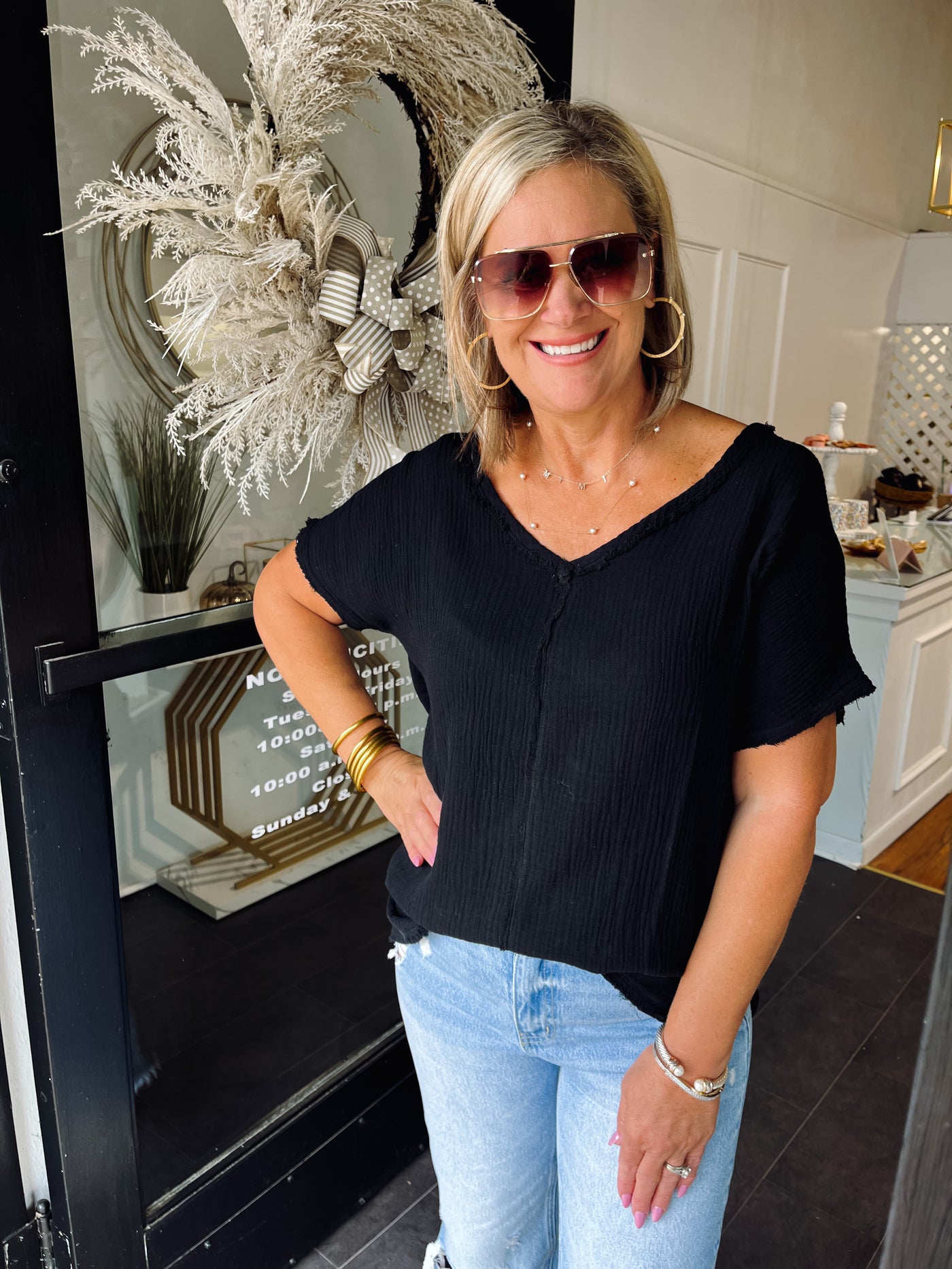 The Black Gauze Tee