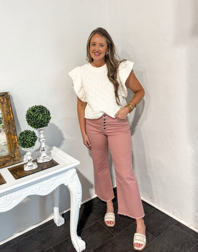 Trendy Mauve High Rise Jean