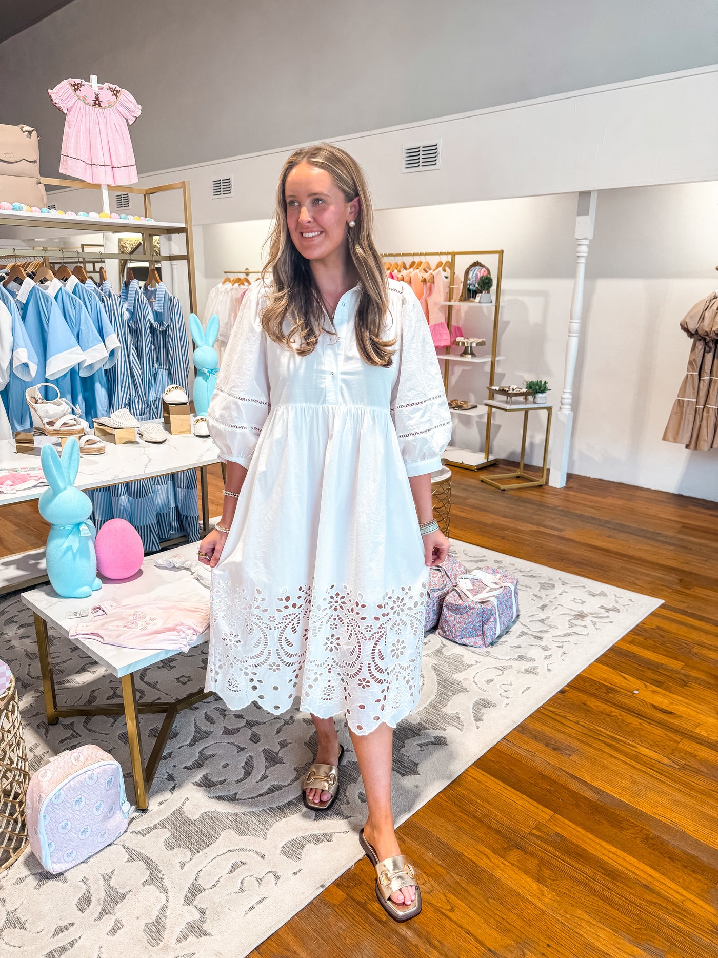 Seaside White Midi Dress