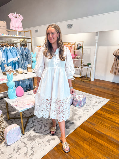 Seaside White Midi Dress