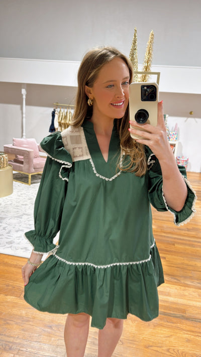 Hunter Green Mini Dress