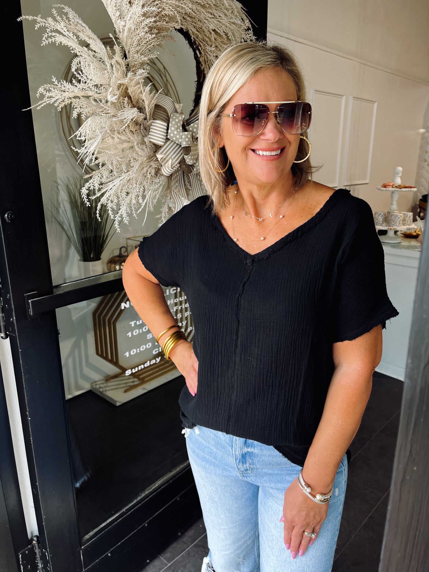 The Black Gauze Tee