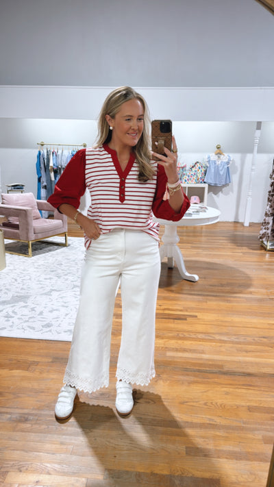 Game Day Stripe Blouse
