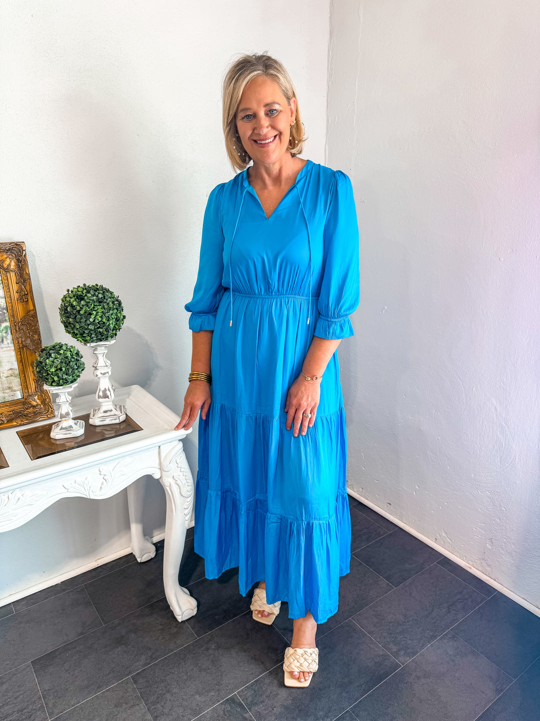 Malibu Blue Maxi Dress – Fidèle by K Hill