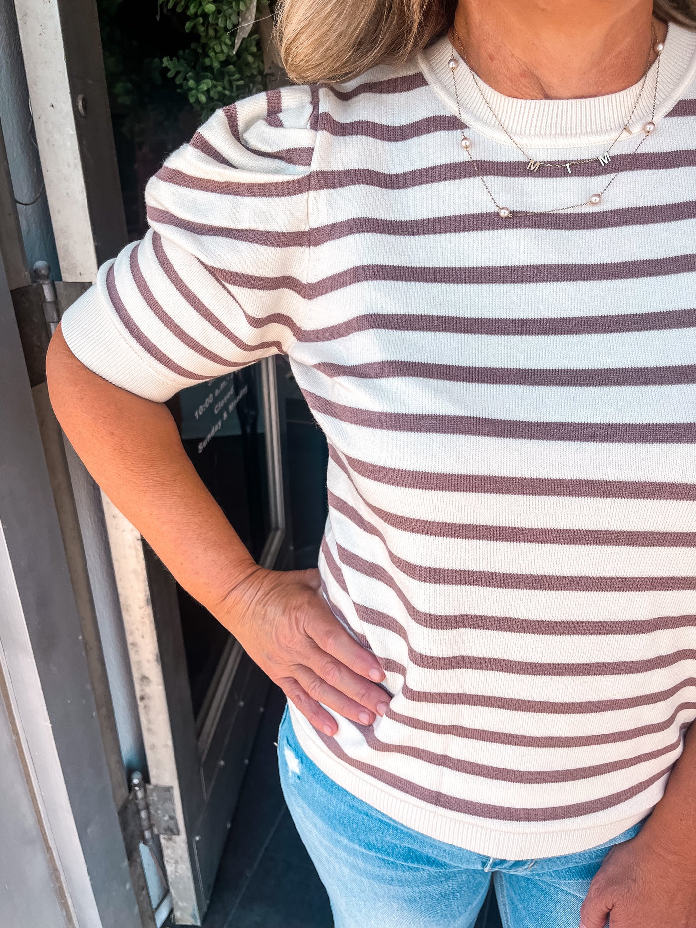 The Best Days Striped Sweater-Mocha