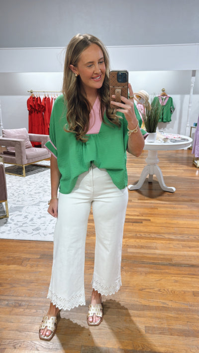 Oh So Cute Green Blouse