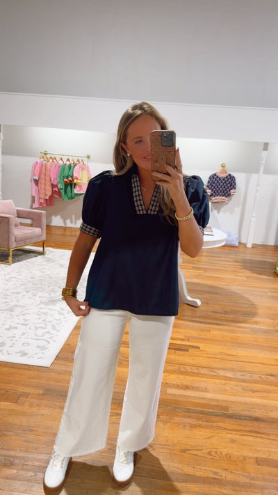 In Style Navy Blouse