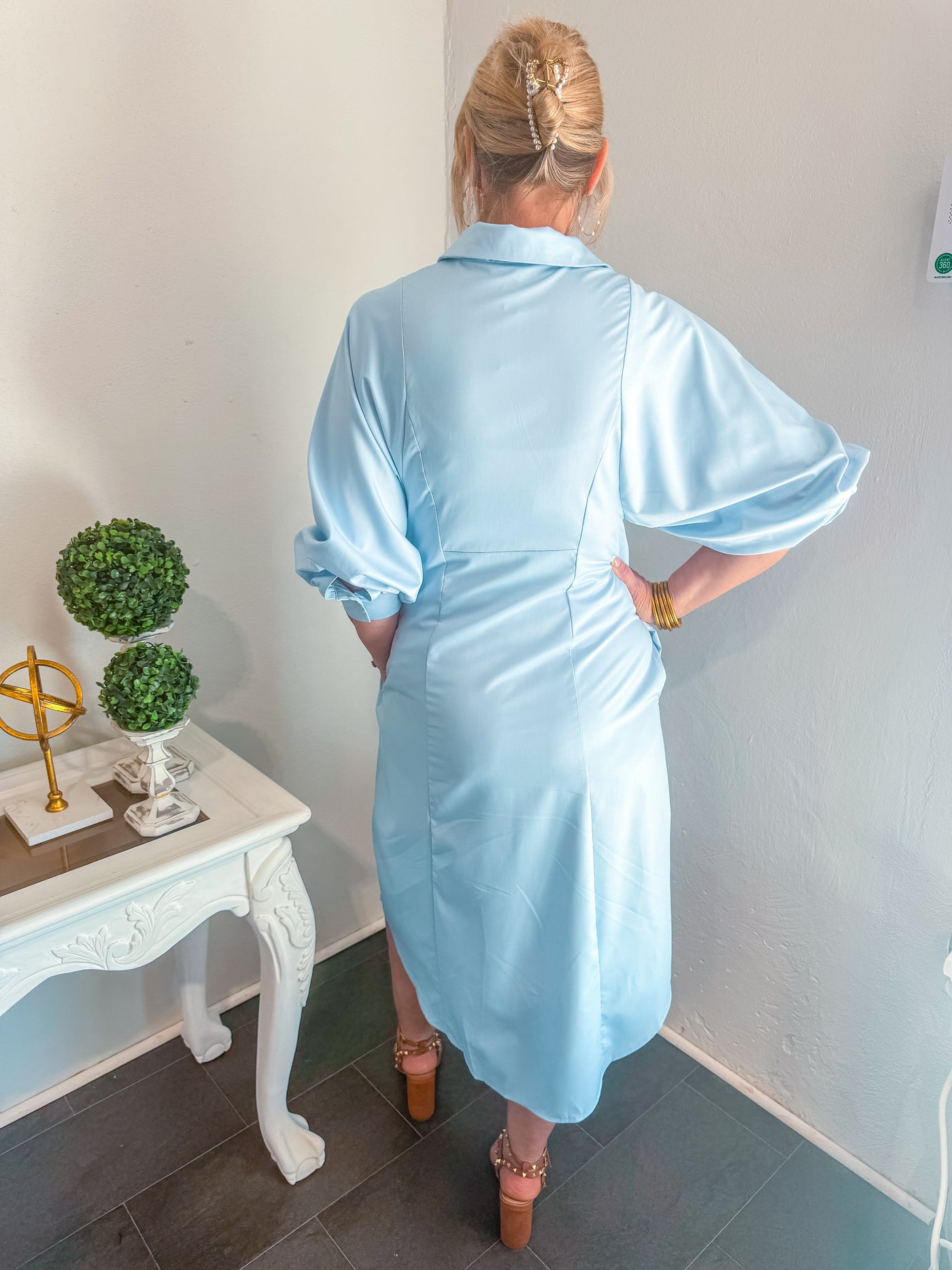 Beyond Classy Chambray Midi Dress