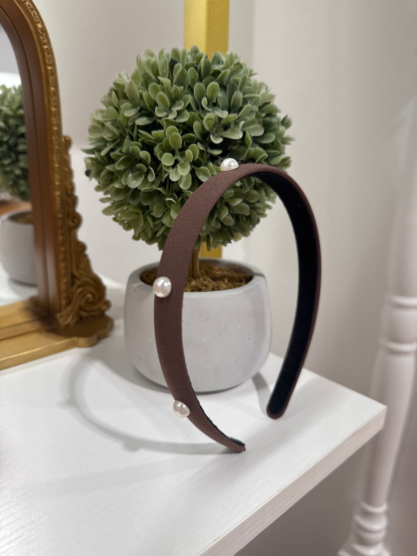 Brown Pearl Headband