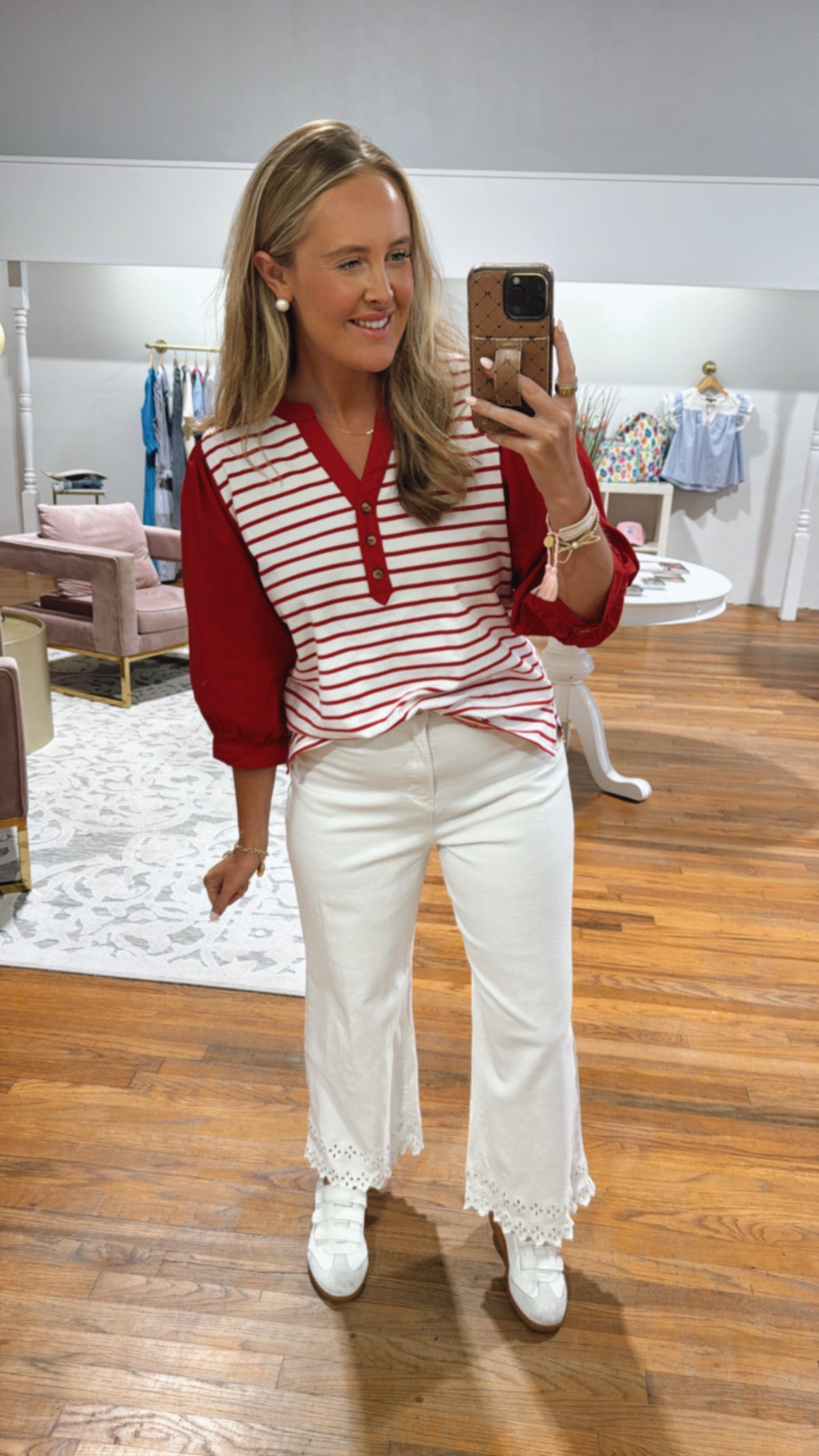 Game Day Stripe Blouse