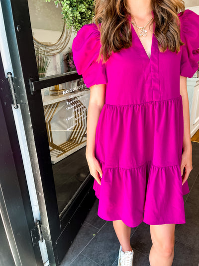 Cross Your Mind Dress-Plum