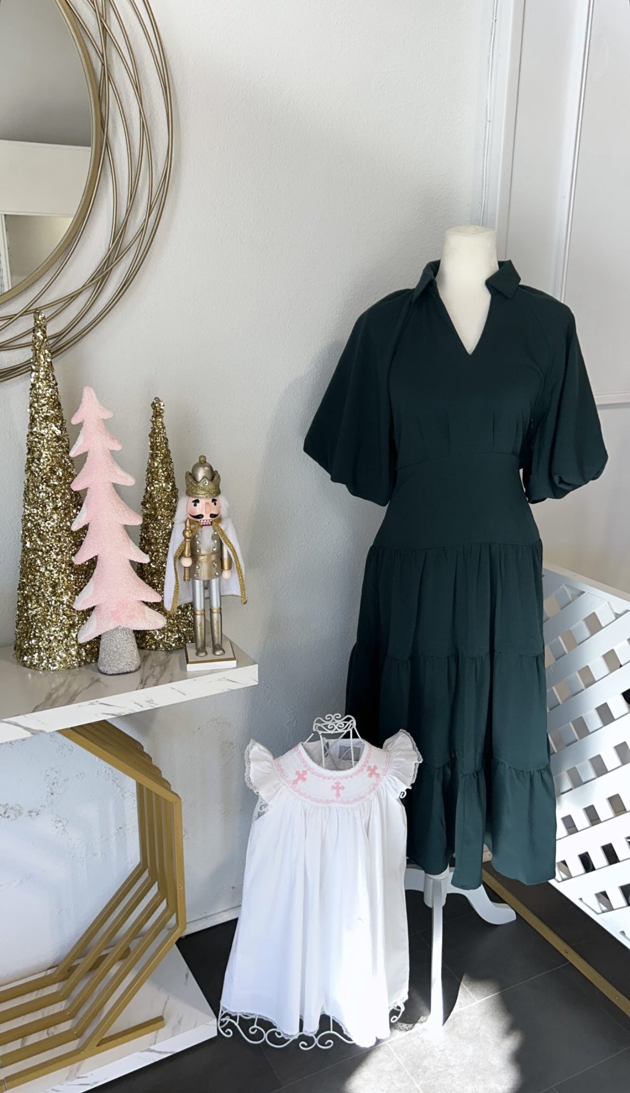 Hunter Green Midi Dress