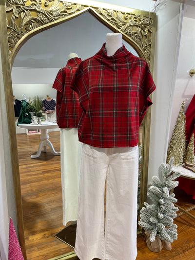 Holiday Plaid Top