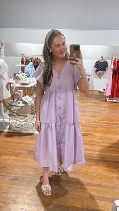 Lovely Purple Midi Dress