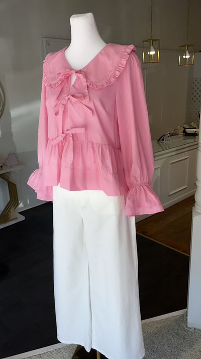 Bubble Gum Bow Blouse