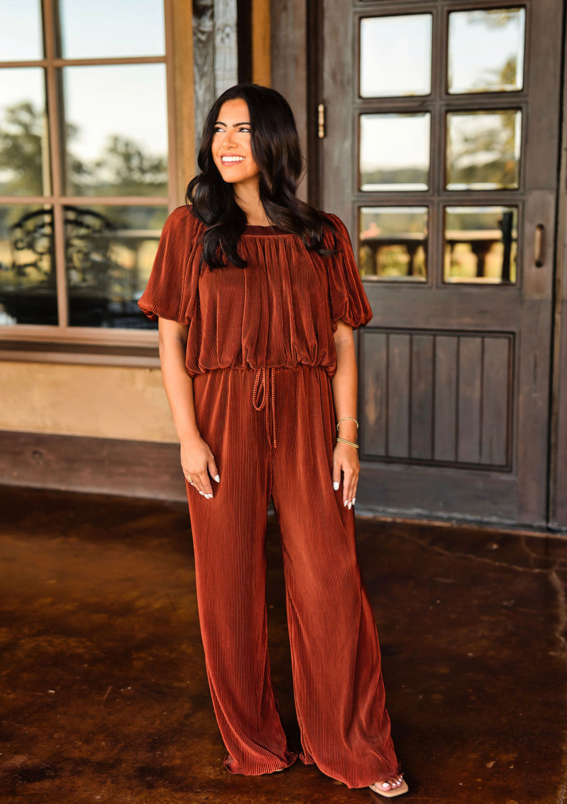 Gotta Have It Pleated Pants-Rust