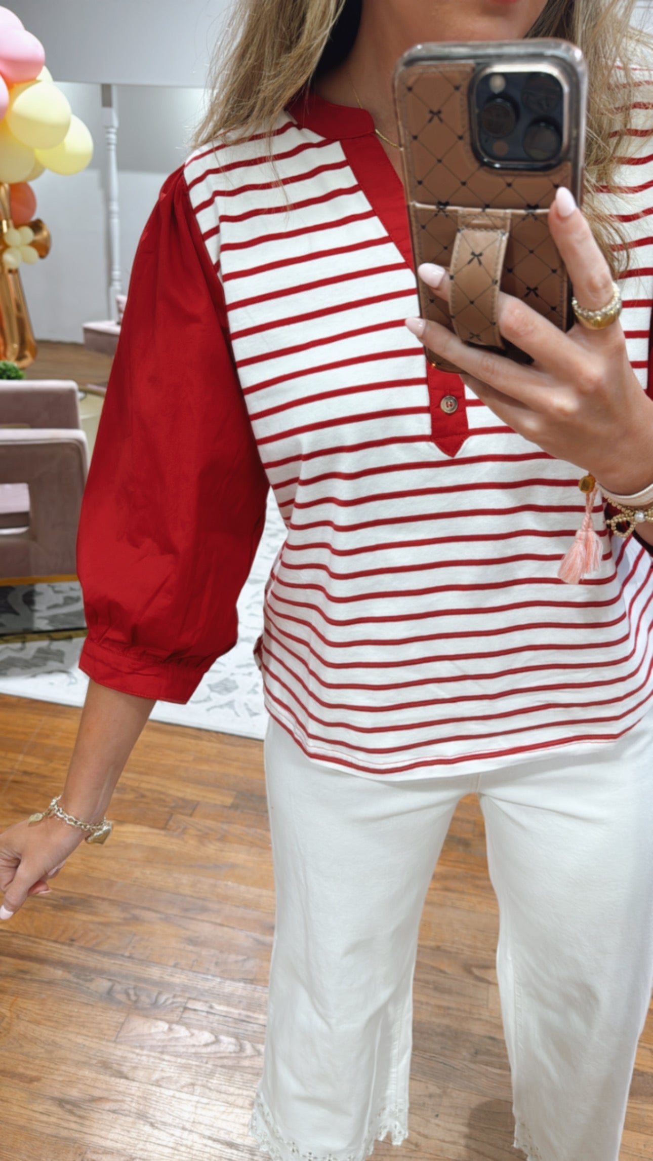 Game Day Stripe Blouse