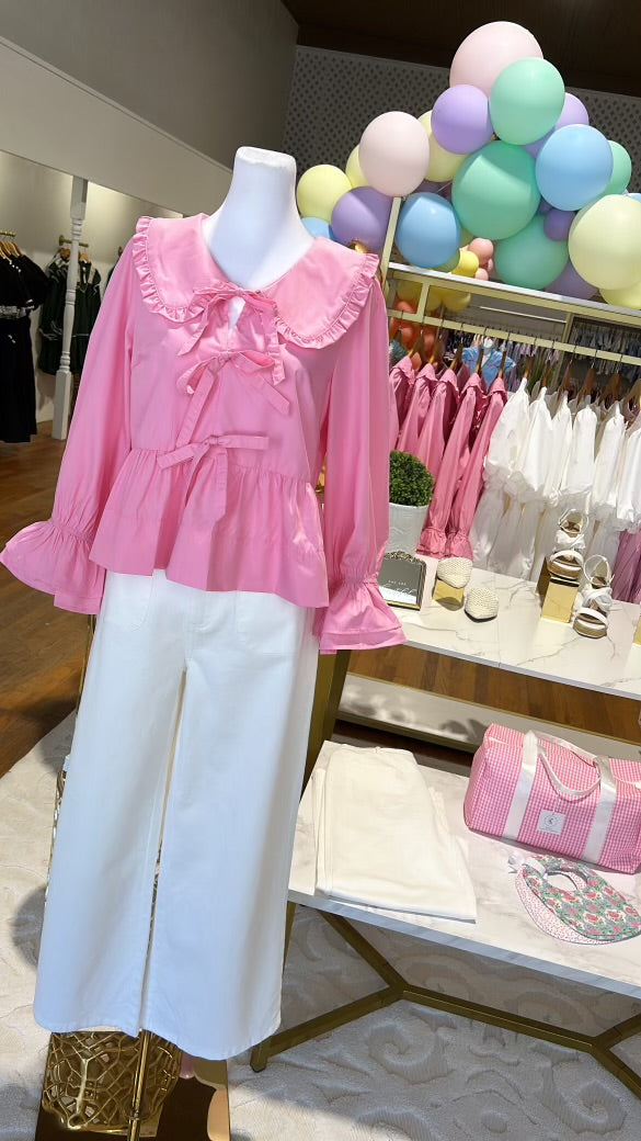 Bubble Gum Bow Blouse