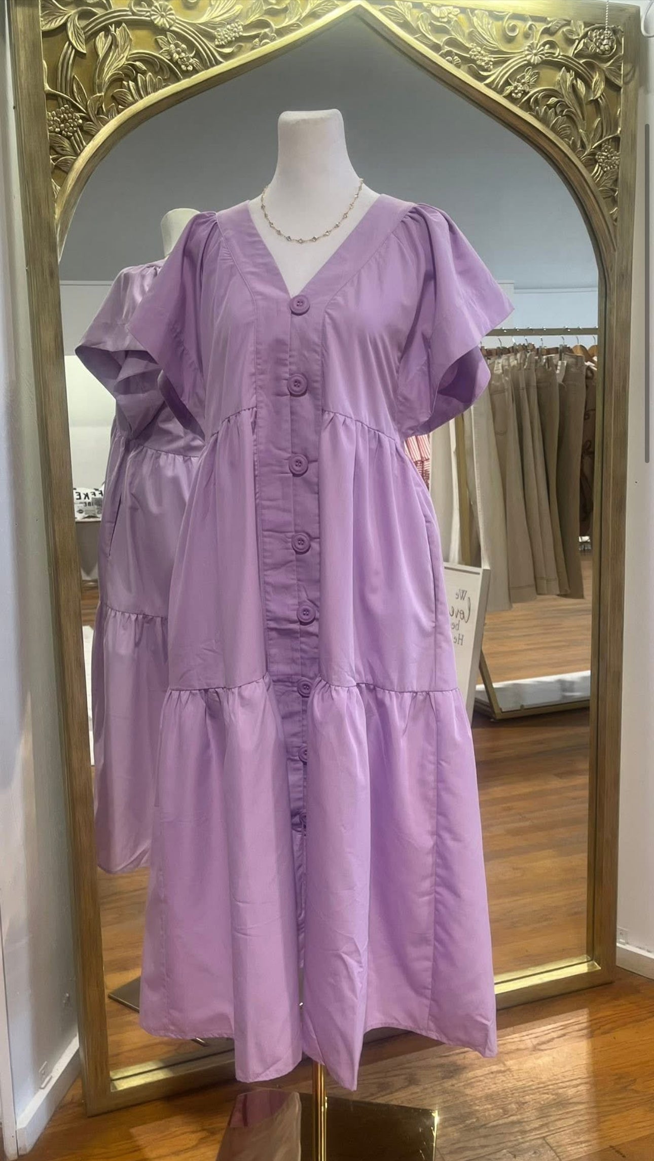 Lovely Purple Midi Dress