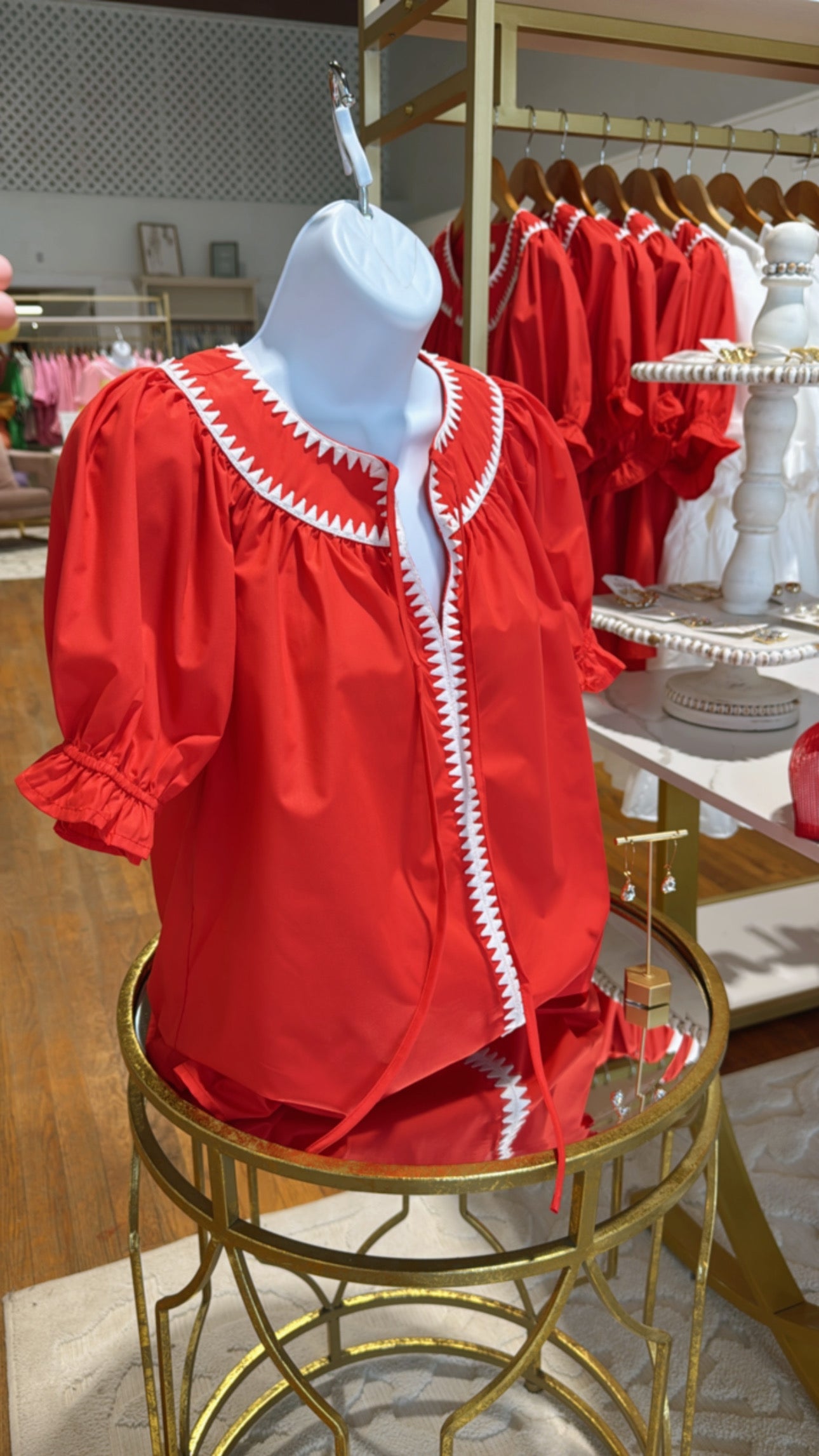 Work Wear Red Blouse