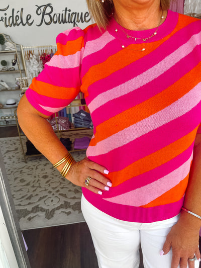 Wonderstruck Pink Orange Sweater