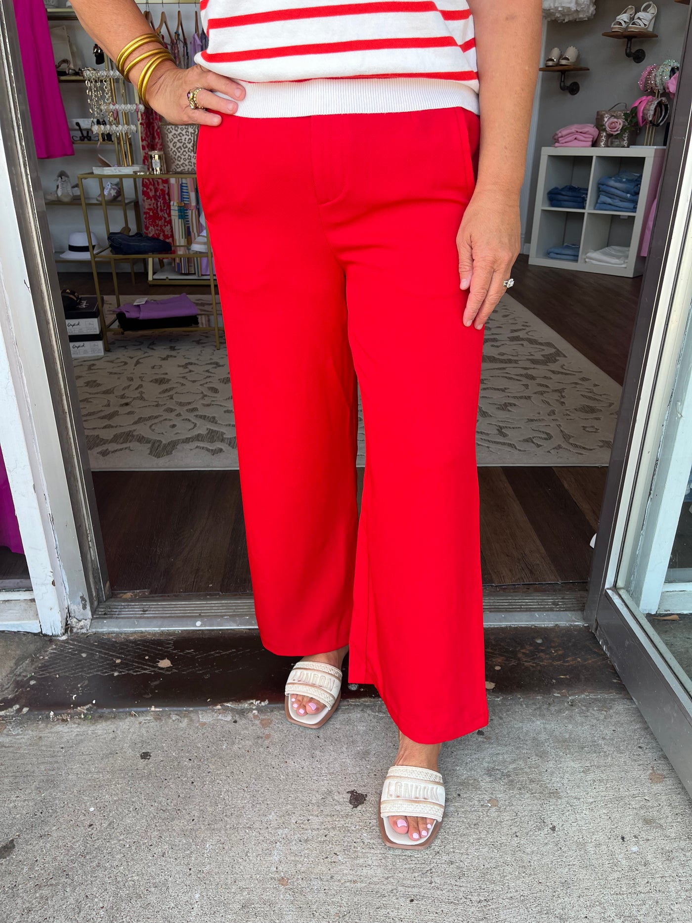 Always In Style Red Dress Pants
