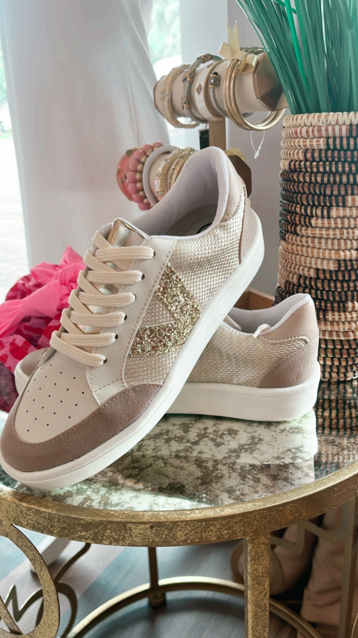 Kenzie Gold Sneakers