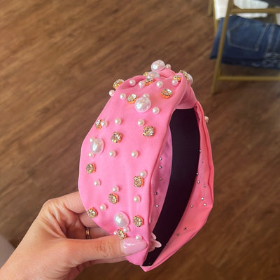 Kenzie Pink Pearl Headband