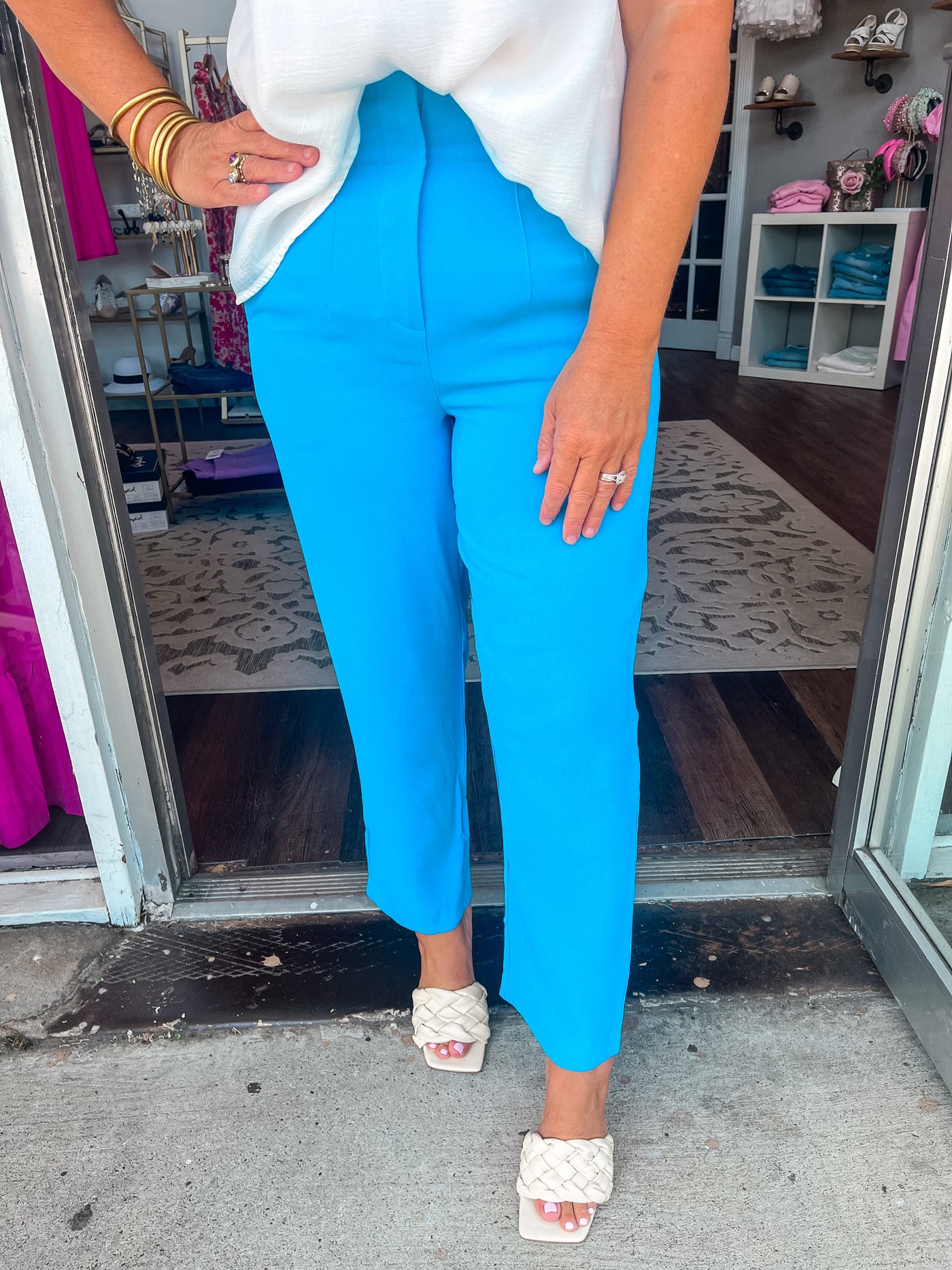 Always In Style Blue Dress Pant