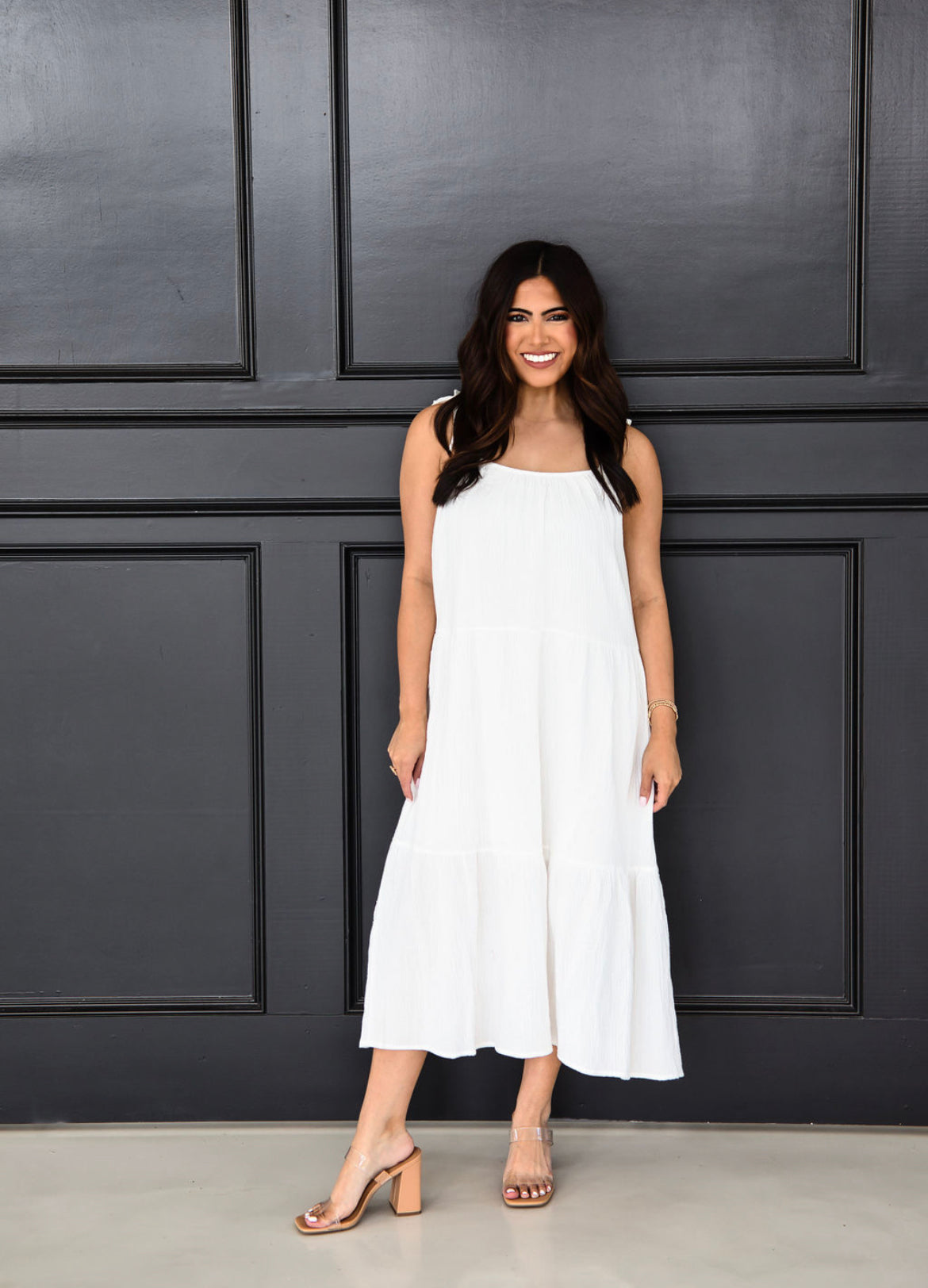 The Seaside Beach White Maxi Dress