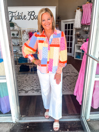 Sunrise Geometric Blouse