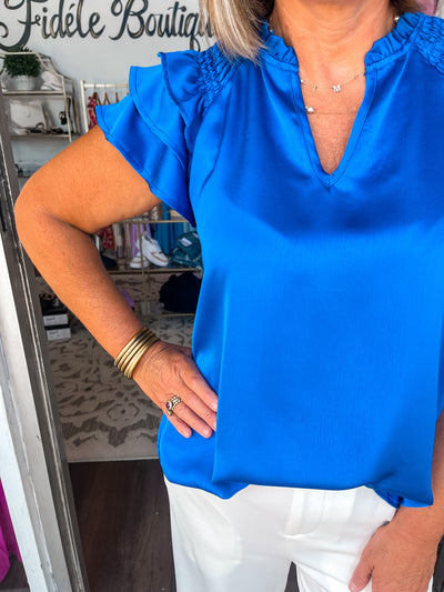 The Everyday Royal Blue Blouse