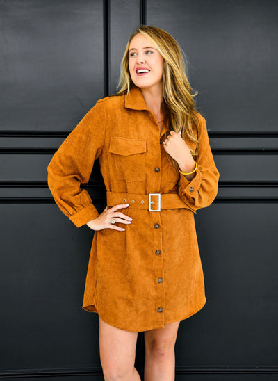 Forever Fall Kenzie Camel Dress