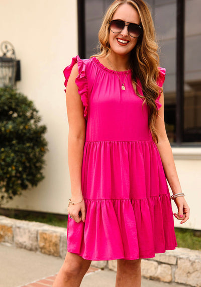 Slayde Pink Ruffle Dress