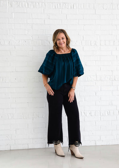 Forever Forrest Satin Blouse