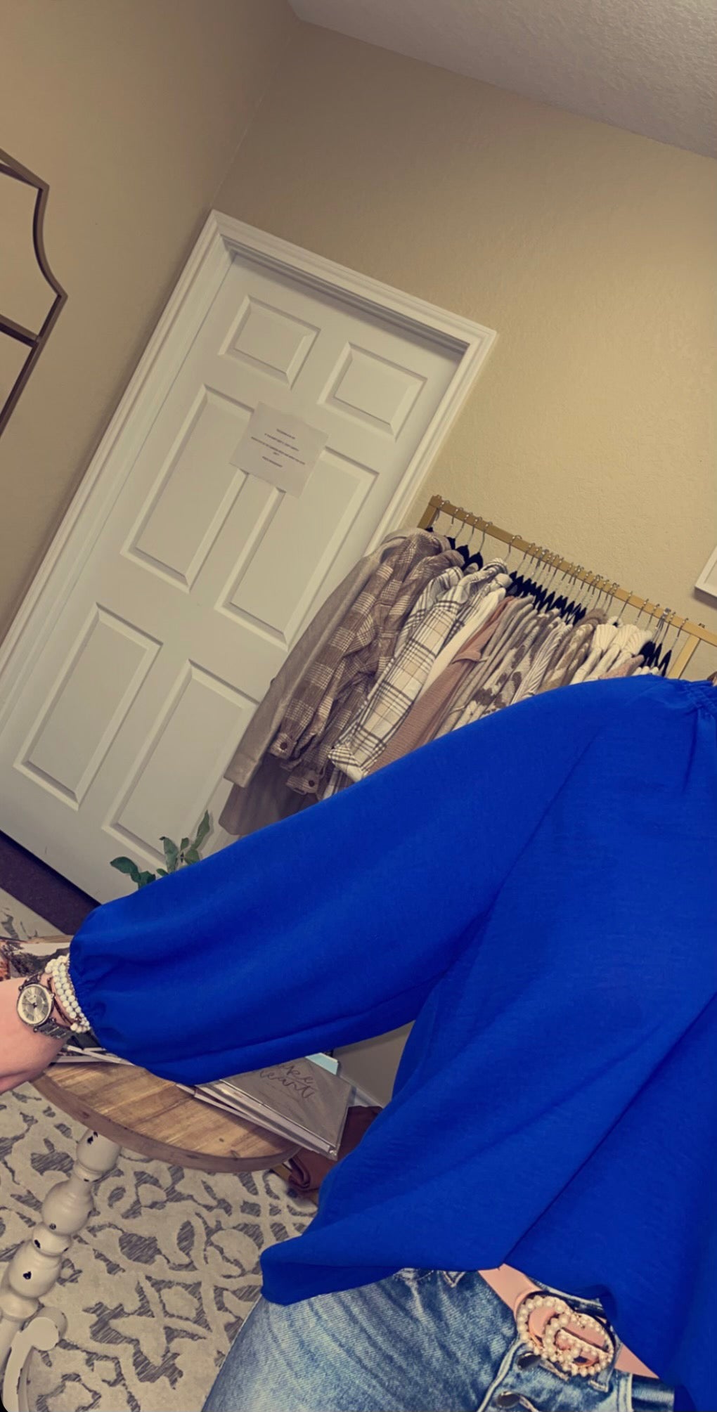Royal Blue Blouse