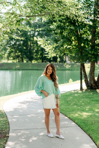 White Skort