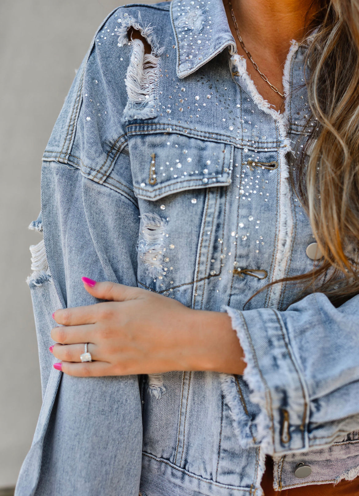 Gabbi Rhinestone Denim Jacket