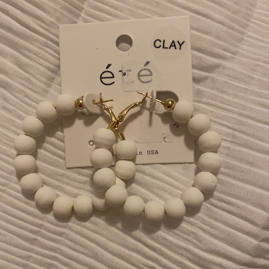 Dana White Hoop Earrings