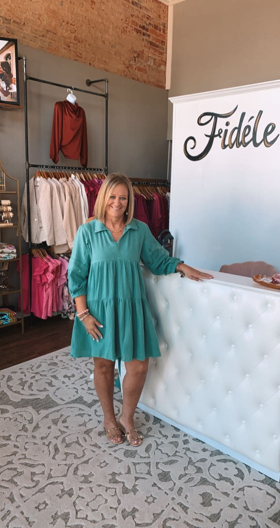 Anna Sage Green Dress