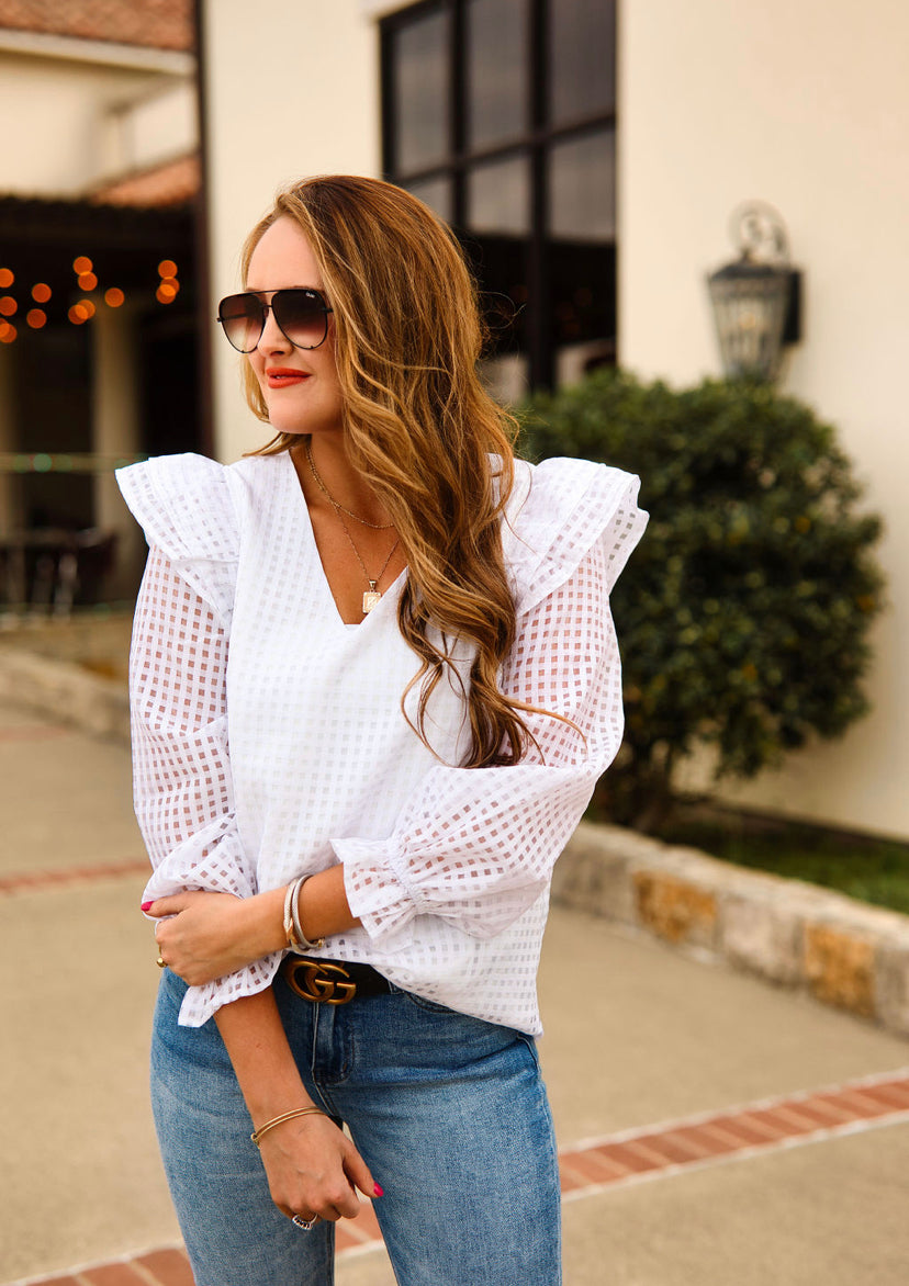 Grace White Blouse