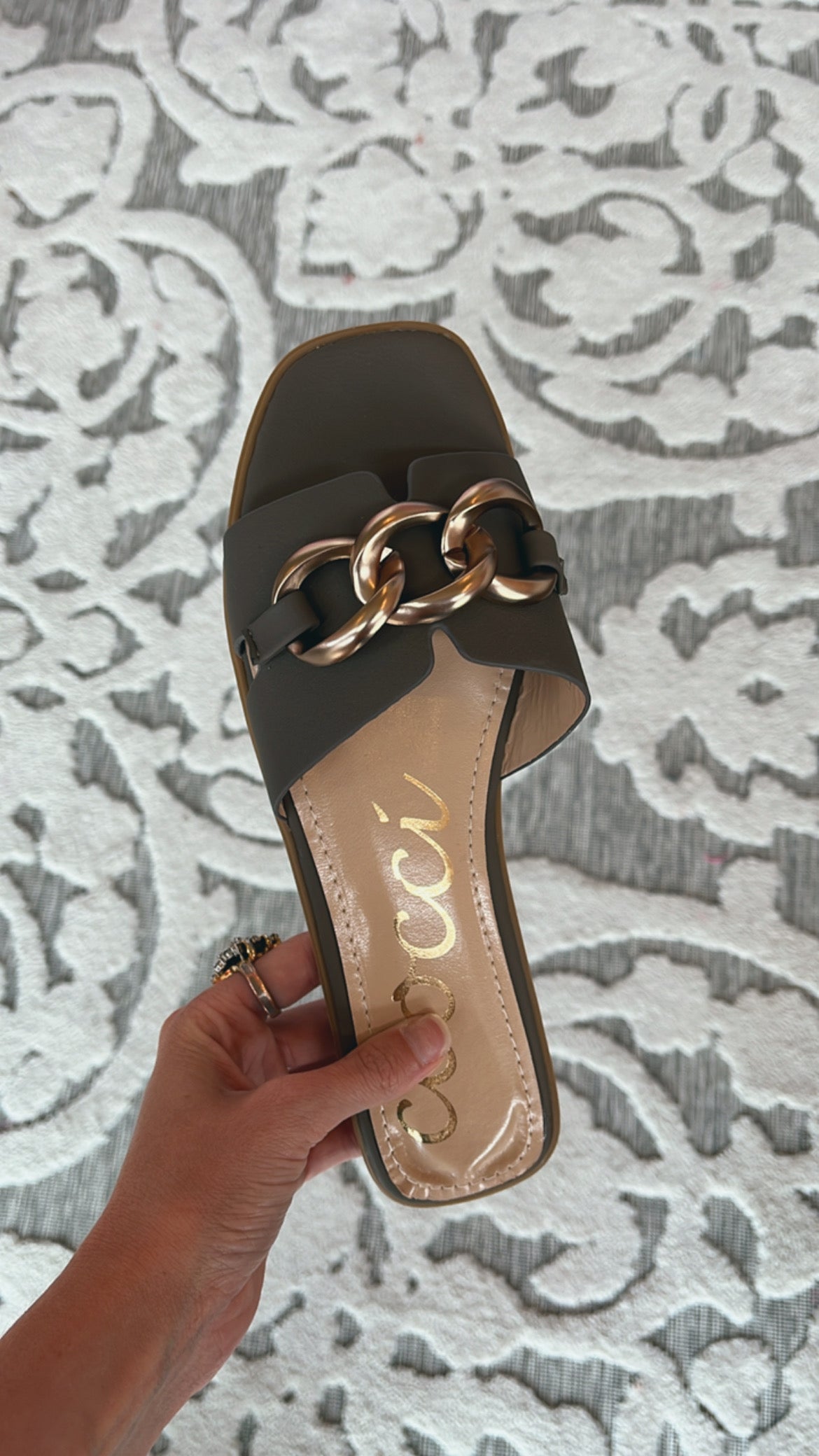 Mocha Bronze Chain Sandal