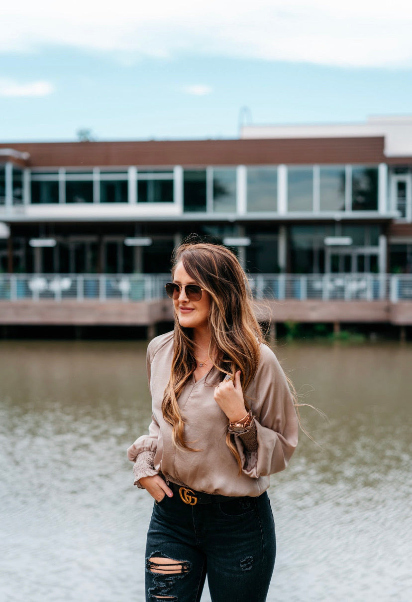 Date Night and Champagne Blouse - Fidèle by K Hill