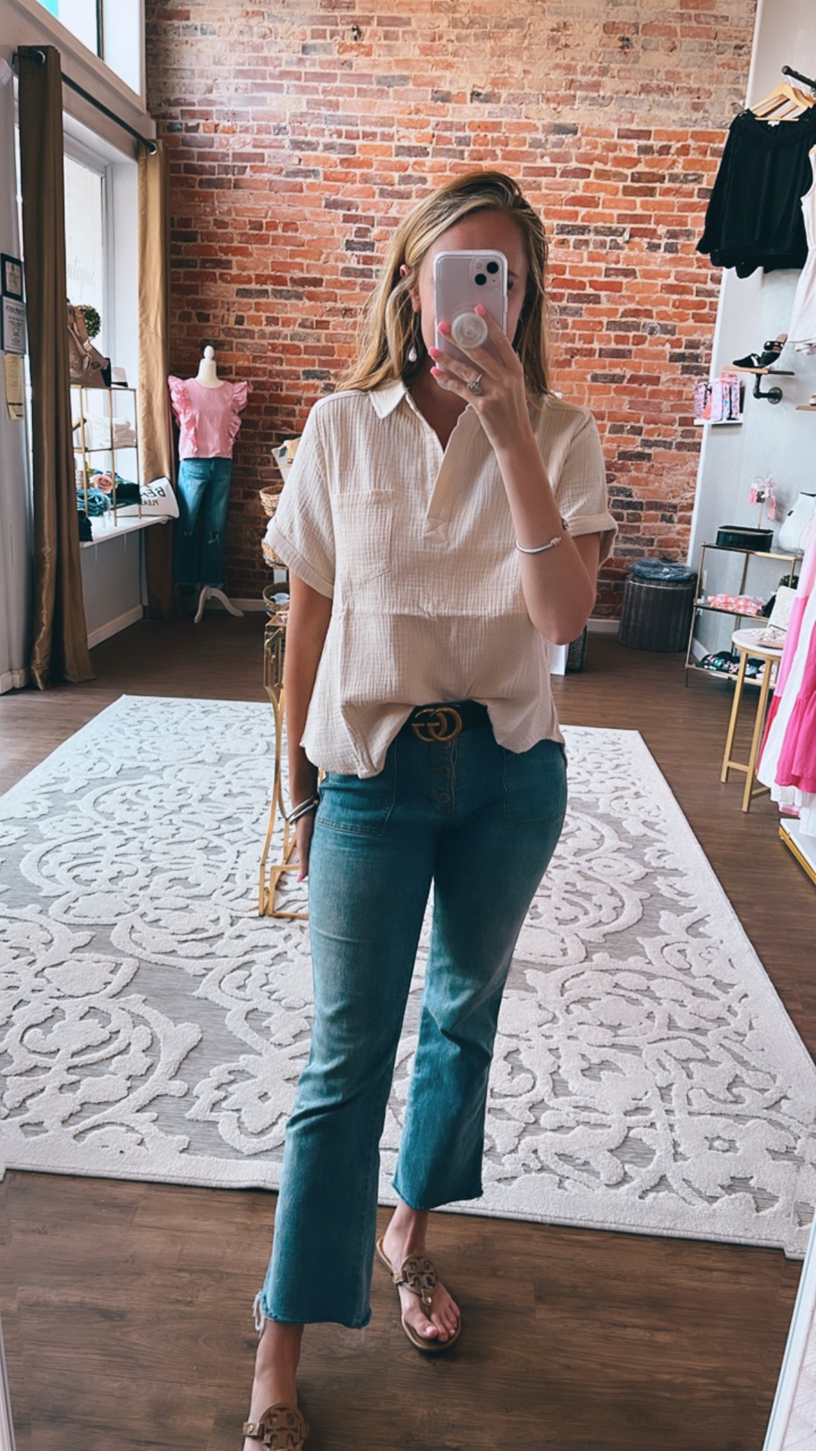 Girly Natural Pocket Tee