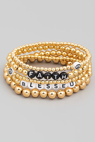 Faith + Blessed Bracelet