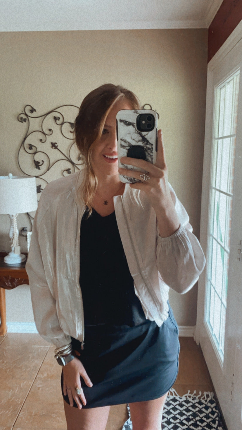 Champagne Bomber Jacket