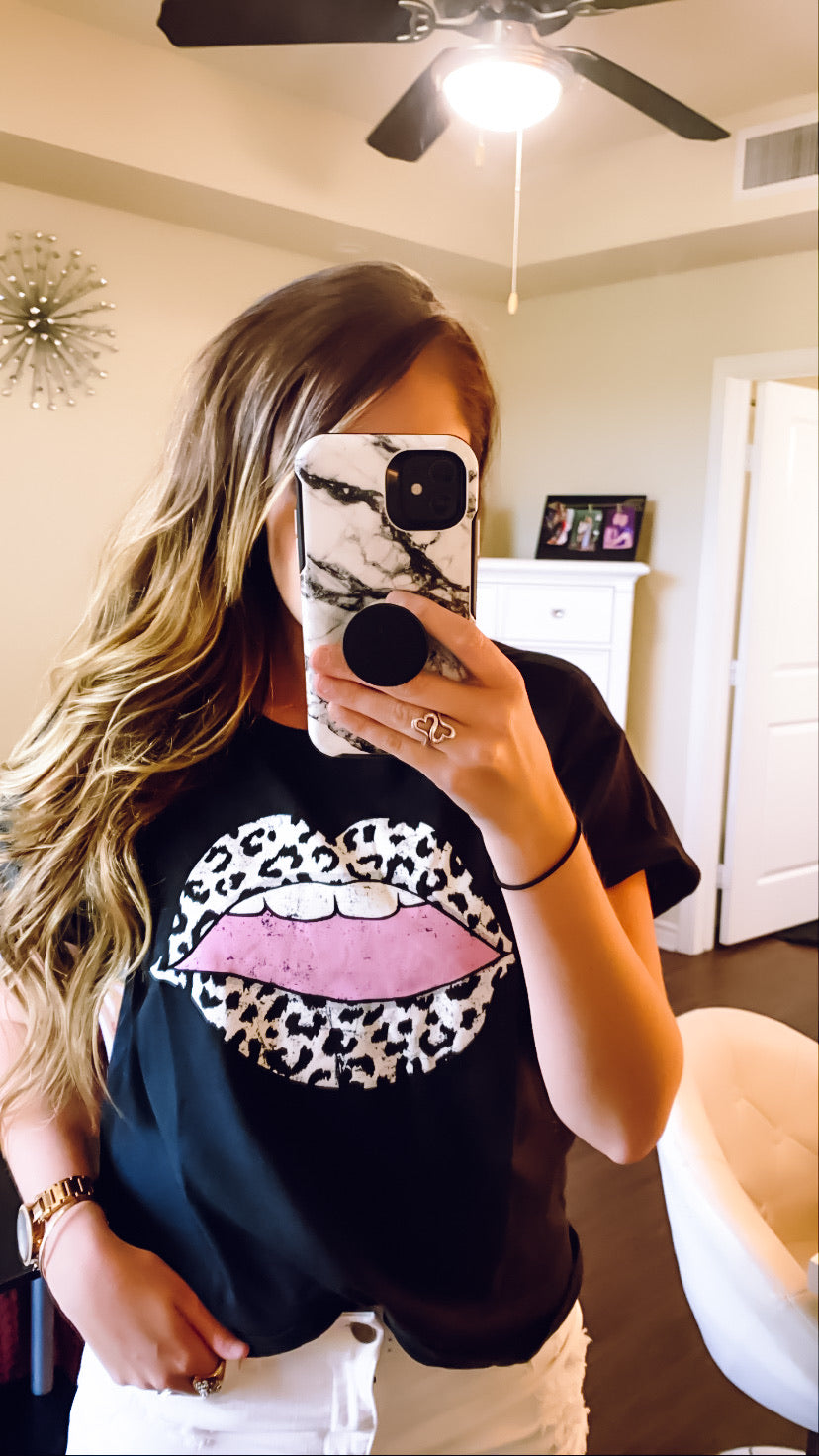 The Cheetah Lips Graphic Tee