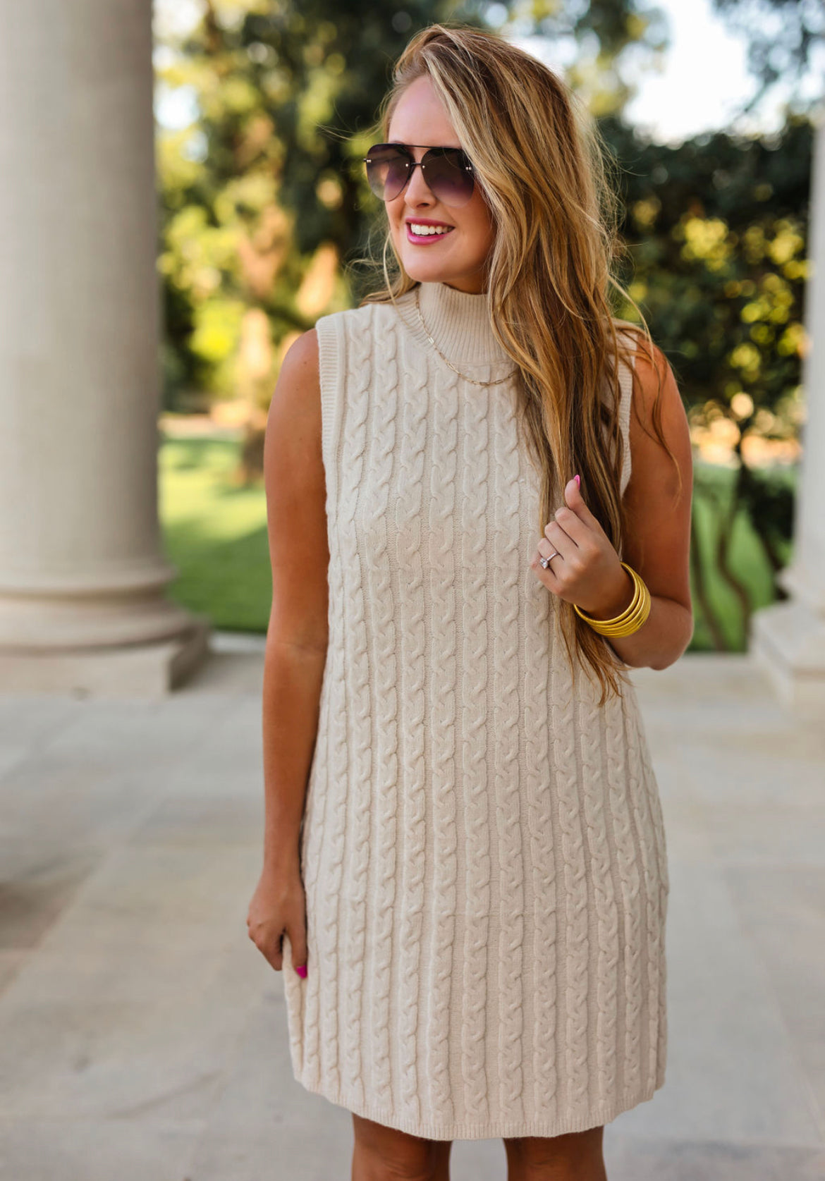 Kenzie Ivory Sweater Dress